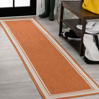 James Modern Border Stripe Indoor/outdoor Area Rug
