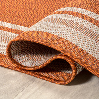 James Modern Border Stripe Indoor/outdoor Area Rug