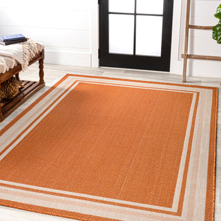 James Modern Border Stripe Indoor/outdoor Area Rug