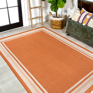 James Modern Border Stripe Indoor/outdoor Area Rug