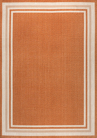James Modern Border Stripe Indoor/outdoor Area Rug