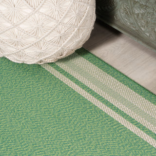 James Modern Border Stripe Indoor/outdoor Area Rug