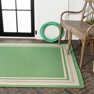 James Modern Border Stripe Indoor/outdoor Area Rug