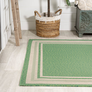 James Modern Border Stripe Indoor/outdoor Area Rug