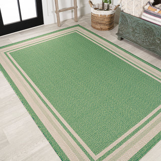 James Modern Border Stripe Indoor/outdoor Area Rug