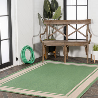 James Modern Border Stripe Indoor/outdoor Area Rug