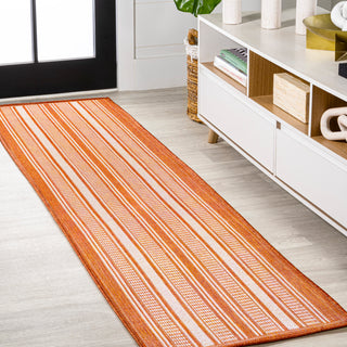 Haynes Modern Double Stripe Indoor/outdoor Area Rug