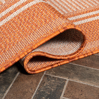 Haynes Modern Double Stripe Indoor/outdoor Area Rug