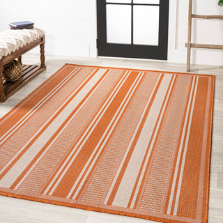 Haynes Modern Double Stripe Indoor/outdoor Area Rug