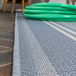 Haynes Modern Double Stripe Indoor/outdoor Area Rug