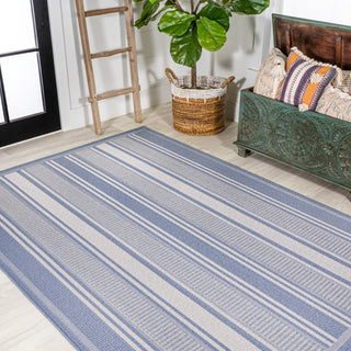 Haynes Modern Double Stripe Indoor/outdoor Area Rug