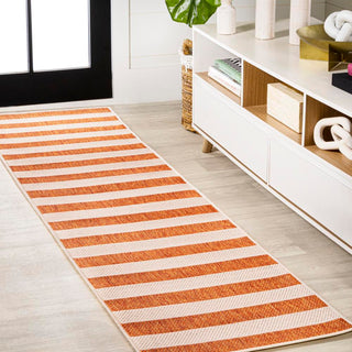 Negril Two-tone Wide Stripe Indoor/outdoor Area Rug - JONATHAN Y