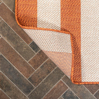 Negril Two-tone Wide Stripe Indoor/outdoor Area Rug - JONATHAN Y