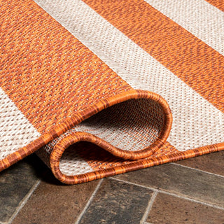 Negril Two-tone Wide Stripe Indoor/outdoor Area Rug - JONATHAN Y