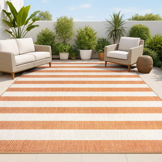Negril Two-tone Wide Stripe Indoor/outdoor Area Rug