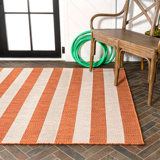 Negril Two-tone Wide Stripe Indoor/outdoor Area Rug - JONATHAN Y