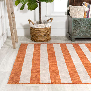 Negril Two-tone Wide Stripe Indoor/outdoor Area Rug - JONATHAN Y