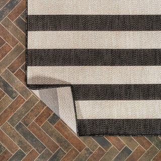 Negril Two-tone Wide Stripe Indoor/outdoor Area Rug - JONATHAN Y