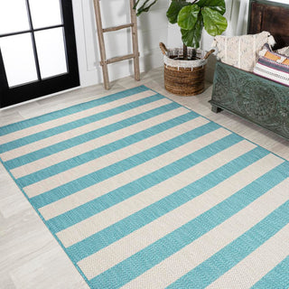 Negril Two-tone Wide Stripe Indoor/outdoor Area Rug