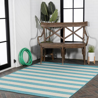 Negril Two-tone Wide Stripe Indoor/outdoor Area Rug
