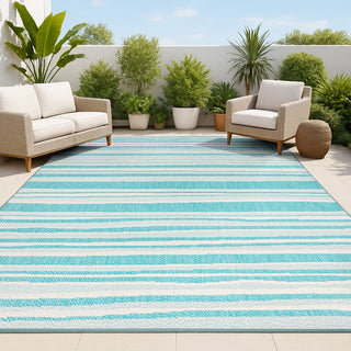 Castara Wavy Stripe Modern Indoor/outdoor Area Rug