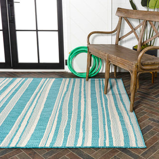 Castara Wavy Stripe Modern Indoor/outdoor Area Rug - JONATHAN Y