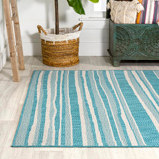 Castara Wavy Stripe Modern Indoor/outdoor Area Rug - JONATHAN Y
