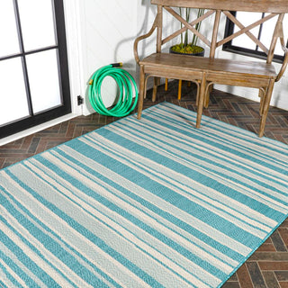 Castara Wavy Stripe Modern Indoor/outdoor Area Rug - JONATHAN Y