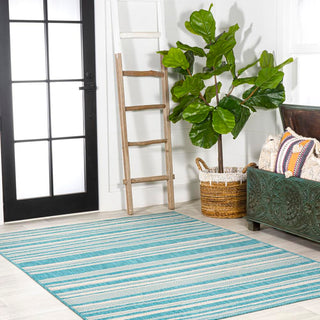 Castara Wavy Stripe Modern Indoor/outdoor Area Rug - JONATHAN Y