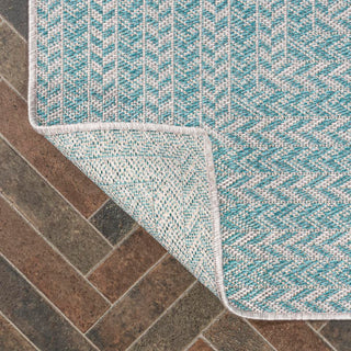 Chevron Modern Concentric Squares Indoor/outdoor Area Rug - JONATHAN Y