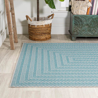 Chevron Modern Concentric Squares Indoor/outdoor Area Rug - JONATHAN Y