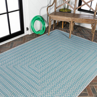 Chevron Modern Concentric Squares Indoor/outdoor Area Rug - JONATHAN Y