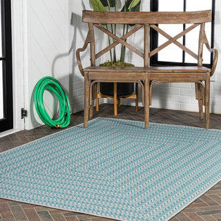 Chevron Modern Concentric Squares Indoor/outdoor Area Rug - JONATHAN Y