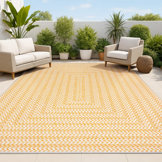 Chevron Modern Concentric Squares Indoor/outdoor Area Rug