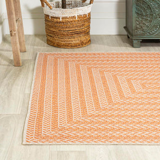 Chevron Modern Concentric Squares Indoor/outdoor Area Rug