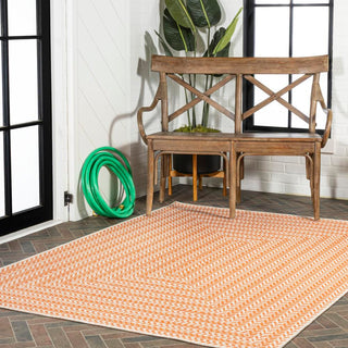 Chevron Modern Concentric Squares Indoor/outdoor Area Rug