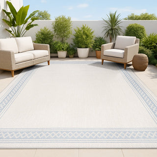 Lucia Classic Diamond Border Indoor/outdoor Area Rug