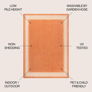 Lucia Classic Diamond Border Indoor/outdoor Area Rug