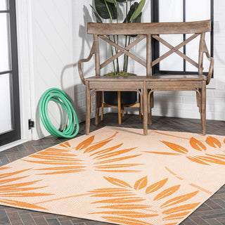 Havana Tropical Palm Leaf Indoor/outdoor Area Rug - JONATHAN Y