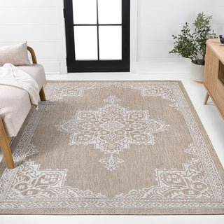 Arden Vintage Casual Medallion Indoor/Outdoor Area Rug - JONATHAN Y