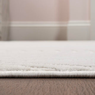 Pastel MidCentury Art Deco Striped Arches Two-Tone High-Low Area Rug - JONATHAN Y
