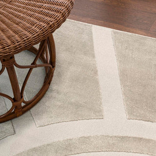 Nordic MidCentury Scandinavian Abstract Sun Two-Tone High-Low Area Rug - JONATHAN Y