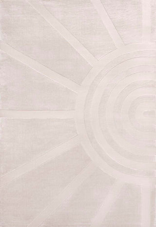 Nordic MidCentury Scandinavian Abstract Sun Two-Tone High-Low Area Rug - JONATHAN Y