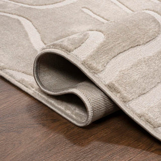 Alcina Modern Scandinavian Graphic Lines High-Low Area Rug - JONATHAN Y
