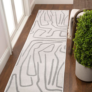 Alcina Modern Scandinavian Graphic Lines High-Low Area Rug