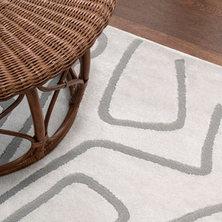Alcina Modern Scandinavian Graphic Lines High-Low Area Rug