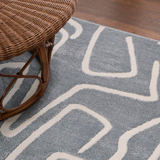 Alcina Modern Scandinavian Graphic Lines High-Low Area Rug