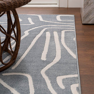 Alcina Modern Scandinavian Graphic Lines High-Low Area Rug
