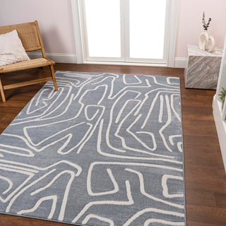 Alcina Modern Scandinavian Graphic Lines High-Low Area Rug
