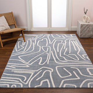 Alcina Modern Scandinavian Graphic Lines High-Low Area Rug